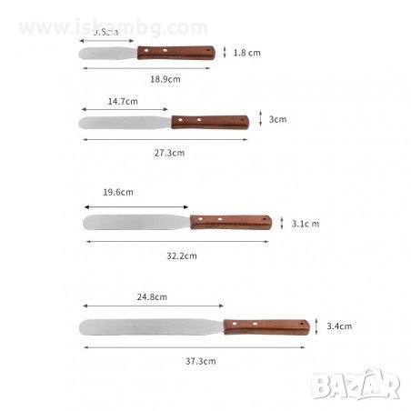 ПРОФЕСИОНАЛНА СЛАДКАРСКА ШПАТУЛА С ПРАВА РАБОТНА ПОВЪРХНОСТ - КОД 3245, снимка 2 - Прибори за хранене, готвене и сервиране - 33872560