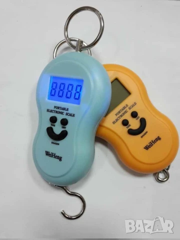 Електронна ръчна везна с кука, LCD екран, 50 кг, точност 10 г, работа 2 x AAA, снимка 3 - Друга електроника - 51373633