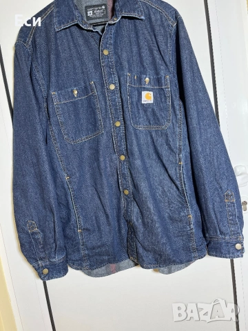 Дънкова риза Carhartt Workwear Blanket Overshirt (оригинал размер М M), снимка 5 - Ризи - 53344262