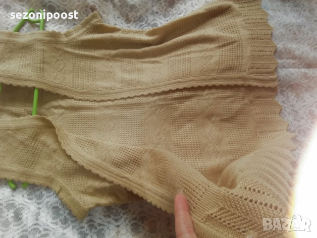 💐Дамска нова красива бежова жилетка от финно плетиво-С,М,Л,ХЛ💐