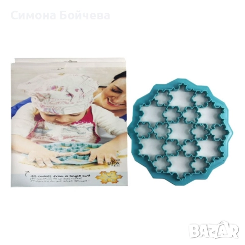 Силиконова форма за сладки и бисквити - сърца, снежинки или животинки, снимка 5 - Форми - 52843429