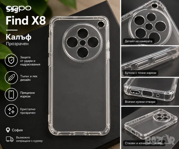 Калъф за Oppo Find X8 – прозрачен