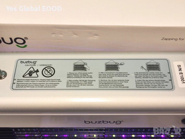 Buzbug LED инсект убиец 3800V с 3 лампи и дълъг живот, снимка 5 - Друга електроника - 51679943