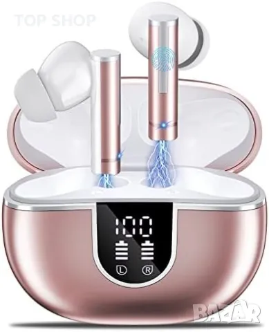 Нови Bluetooth 5.3 слушалки с HD микрофон HiFi стерео звук музика спорт