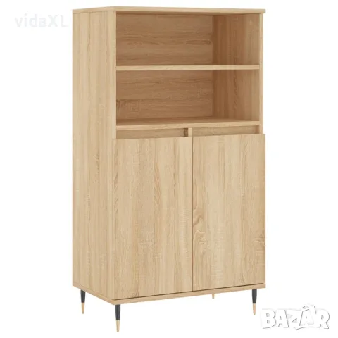 vidaXL Висок шкаф, сонома дъб, 60x36x110 см, инженерно дърво
