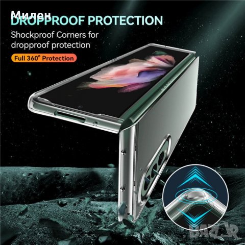 Прозрачен твърд гръб/калъф за Samsung galaxy Z Fold 3 , снимка 6 - Калъфи, кейсове - 34894876