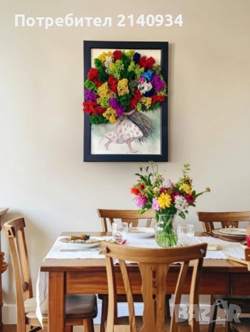 Подаръчна картина със скандинавский мъх✨ „Цветна хармония“ ✨, снимка 9 - Картини - 53308320