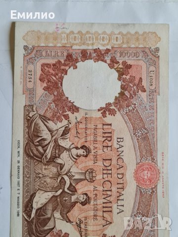 RARE. ITALY 🇮🇹  10000 LIRE 1957 , снимка 3 - Нумизматика и бонистика - 36609655