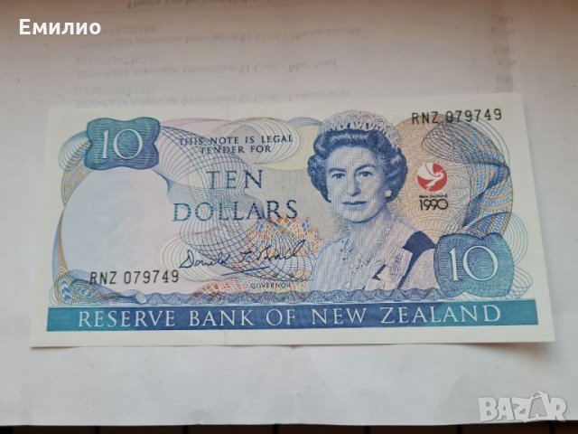 NEW ZEALAND 🇳🇿  $ 10 DOLLARS 1990 Юбилейна 