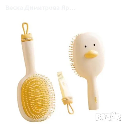 Четка за коса с четчица за почистване в два забавни варианта, снимка 9 - Аксесоари за коса - 47557540