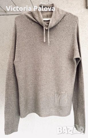 Луксозен бежов пуловер OUI 100% organic памук