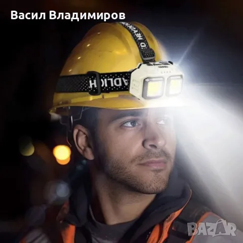 Професионален LED челник EDAR HX816S | USB‑C | 4 режима | Сензор, снимка 3 - Други инструменти - 50152874