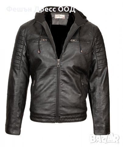 Мъжко зимно кожено яке – P3252, снимка 2 - Якета - 31333154