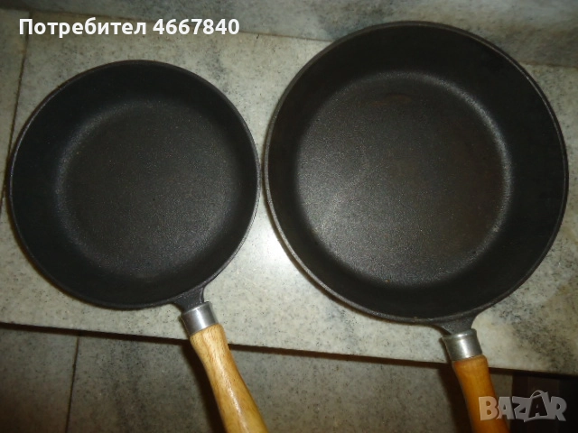 чугунен тиган 2 бр 25, 21, см.нови., снимка 2 - Съдове за готвене - 52800535