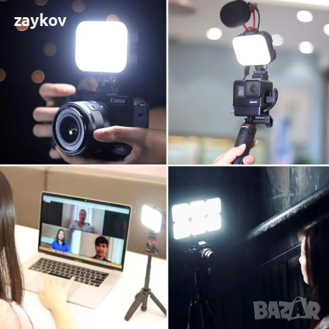 VIJIM VL100C Двуцветно LED видео осветление на камерата, 2000mAh, снимка 5 - Светкавици, студийно осветление - 44810813