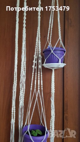 Макраме за саксия , снимка 3 - Пана - 35090851