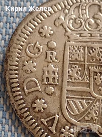 Сребърна монета 2 реала 1723г. Филип пети Сеговия Испания 28827, снимка 4 - Нумизматика и бонистика - 42930088