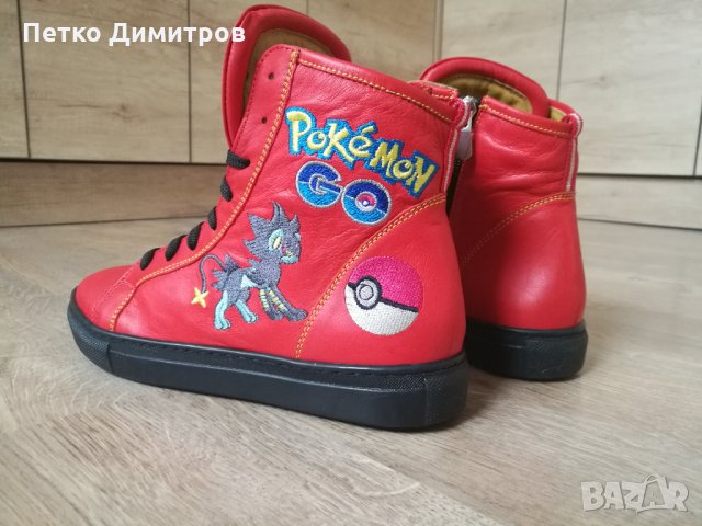 Обувки естествена кожа. Кецове. Нови !!! Pokemon, снимка 13 - Кецове - 31764878