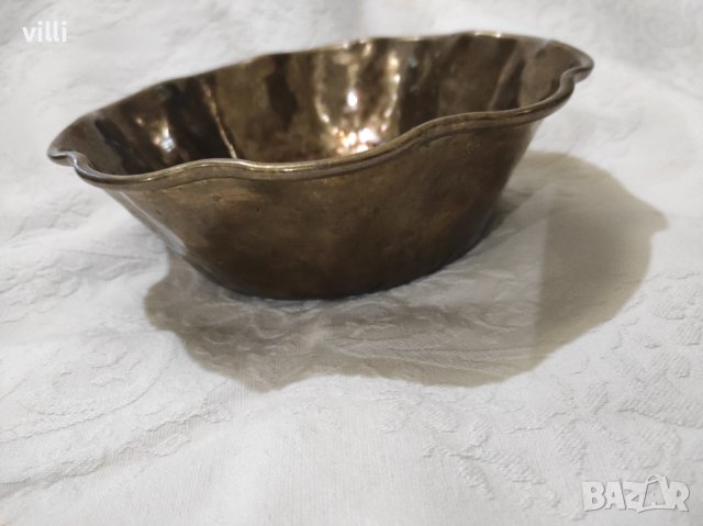 Медна фруктиера с месингово покритие - стара, снимка 2 - Декорация за дома - 39480099