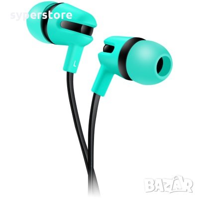 Слушалки с микрофон CANYON CNS-CEP4G Зелени тапи за уши, In-Ear Stereo Earphones, снимка 1 - Слушалки, hands-free - 30446557