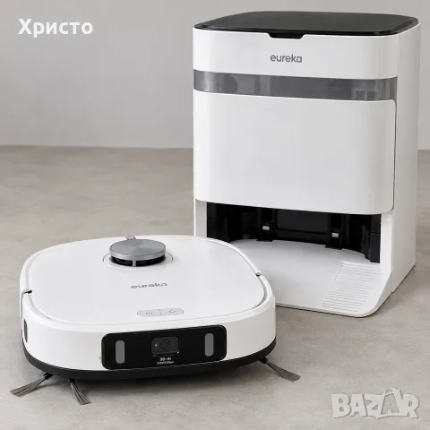 Робот прахосмукачка Eureka J15 Pro Ultra, White – 16 200 Pa, сухо и мокро почистване