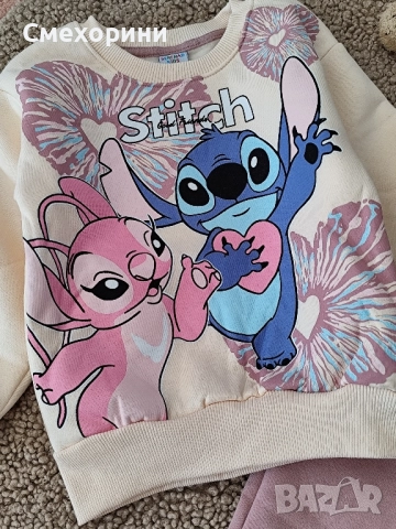 Детски ватирани комплекти Стич за момиченца от 3г до 8г , снимка 3 - Детски комплекти - 52480657