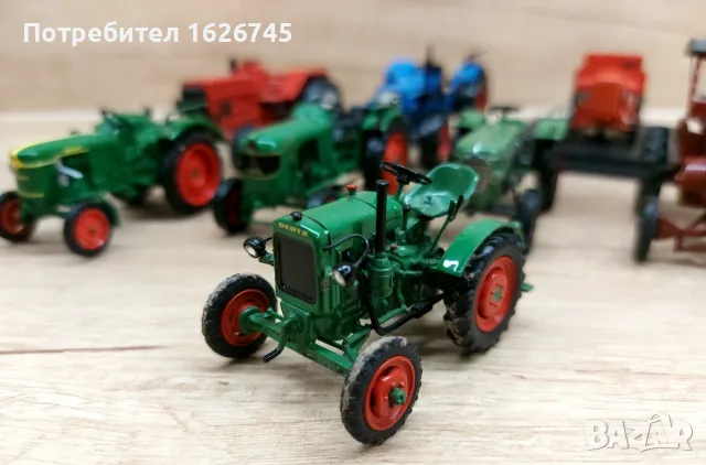 Трактори 1:43 9бр., снимка 2 - Колекции - 56108380