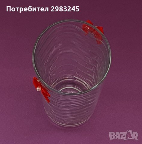 Декорирана стъклена чаша , снимка 4 - Декорация за дома - 42386408