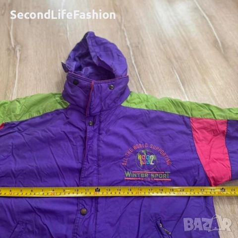 Ски яке Skiss дамско винтидж лилаво размер M ретро ​​90-те., снимка 4 - Зимни спортове - 52500838