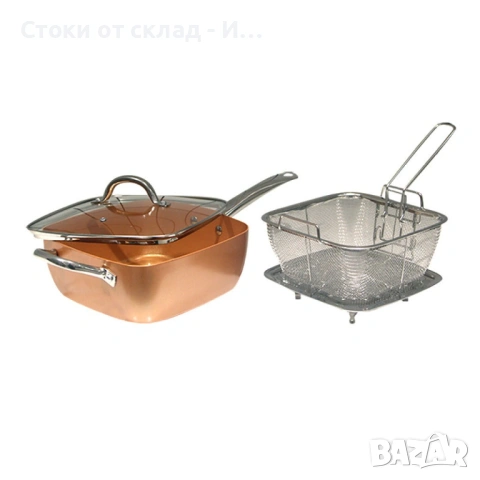 Мултифункционален тиган , медно покритие , снимка 4 - Съдове за готвене - 53310946