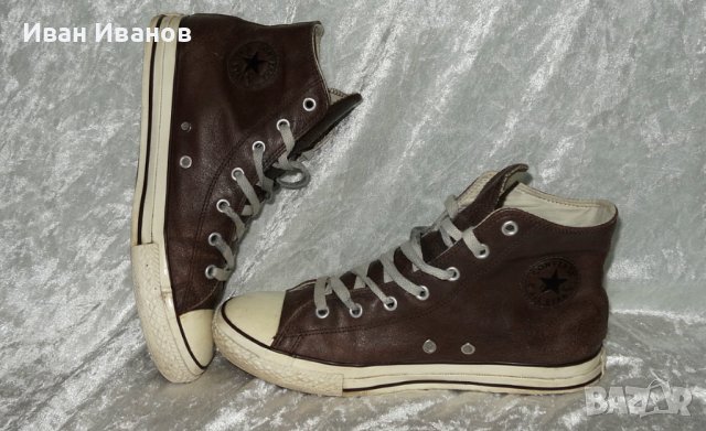 кожени кецове converses  номер 38,5, снимка 4 - Маратонки - 37015052