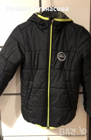 Детско ски яке warm reverse 100, черно/зелено, снимка 3 - Детски якета и елеци - 38718145