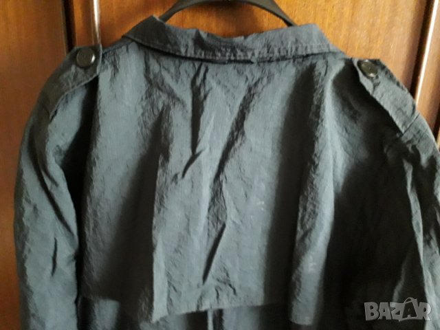 Дамски черен шлифер с подплата Tiger, снимка 4 - Шлифери - 30617154
