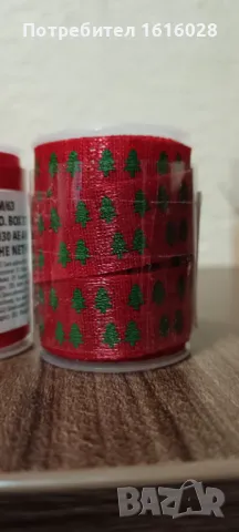 Нови Коледни ленти-панделки за подаръци,декорация и украса., снимка 5 - Декорация за дома - 38312177