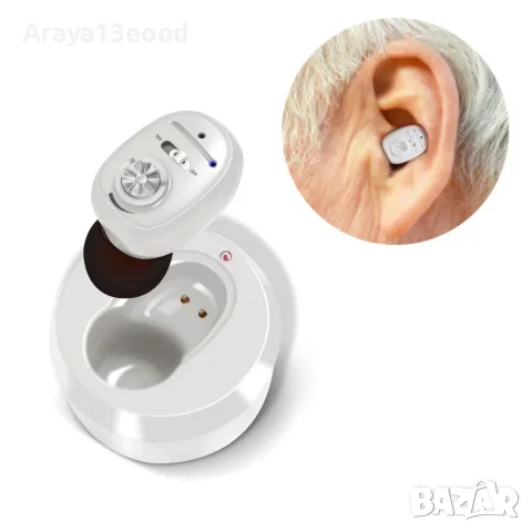 Дигитален слухов усилвател BRITZGO VHP-1607 – презареждаем, мини, бял