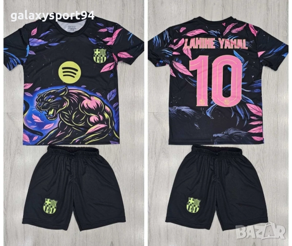 Детски Светещ екип Ламин Ямал 2026 Комплект Черно Барселона 25/26