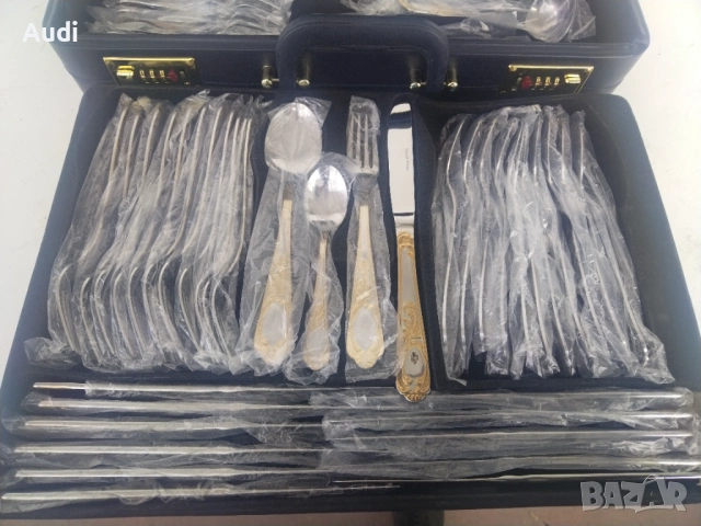 Сервиз прибори за хранене от  Luxe Edelstahl Rostfrei Solingen - 71 броя от неръждаема стомана 18/10, снимка 9 - Прибори за хранене, готвене и сервиране - 53899298