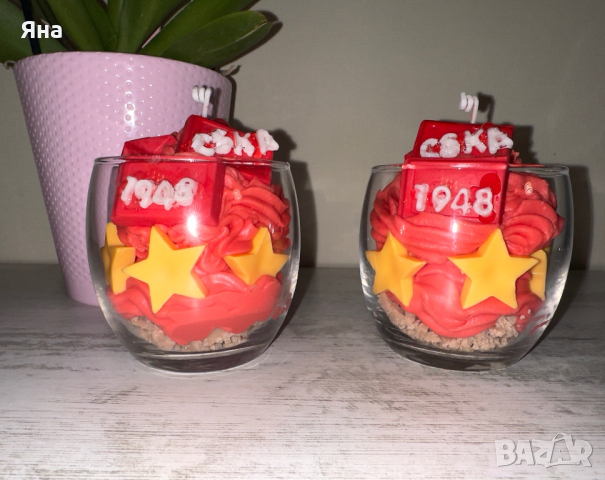 Свещ ЦСКА-ръчно изработена, снимка 1