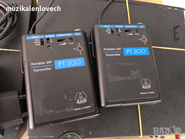 AKG WMS 300 INSTRUMENTAL SET - БЕЗЖИЧНА СИСТЕМА ЗА ИНСТРУМЕНТ Х 2 кмл - Made In Austria, снимка 5 - Микрофони - 50859999