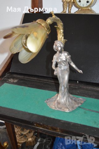 старина електрическа нощна лампа стил СЕЦЕСИОН, снимка 2 - Антикварни и старинни предмети - 44496994