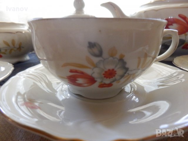 Стар сервиз за чай Bavaria, снимка 4 - Антикварни и старинни предмети - 34558080