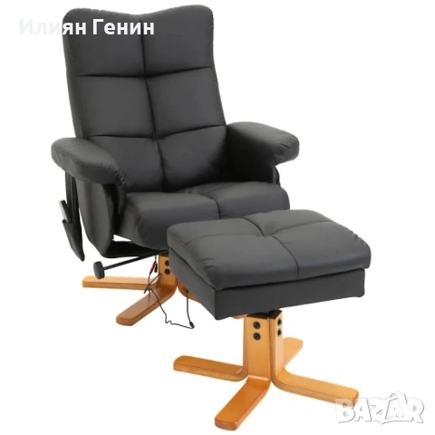 Масажен стол HOMCOM с табуретка, 145° накланящ се, снимка 13 - Дивани и мека мебел - 54086372