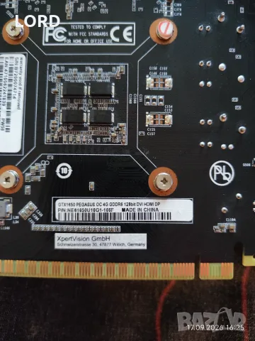 Видеокарта Gainward GTX 1650 4GB Pegasus OC, снимка 3 - Видеокарти - 56118495