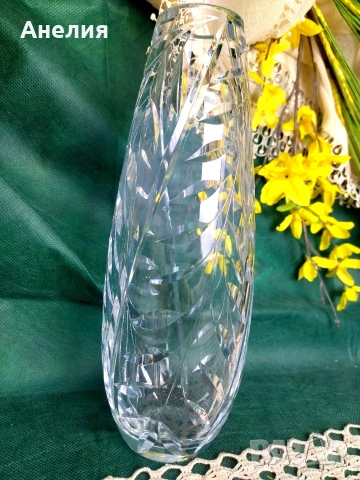 Кристална ваза масивна , снимка 4 - Вази - 53214452