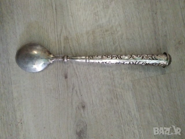 посребрена метална лъжичка, снимка 2 - Други ценни предмети - 40535658