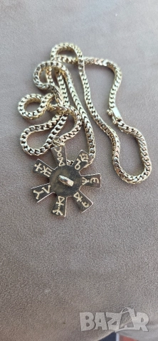 Златно плътно ланче , снимка 2 - Колиета, медальони, синджири - 52878984