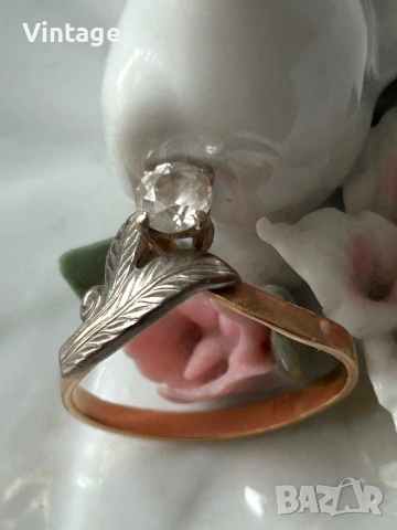 Антикварен съветски златен пръстен 