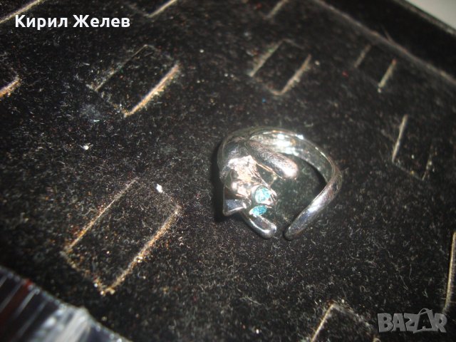 ФИГУРАЛЕН ПОСРЕБРЕН ПРЪСТЕН с КАМЪЧЕТА МНОГО ОРИГИНАЛЕН 17540, снимка 9 - Пръстени - 31292612