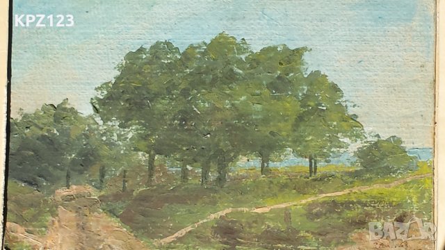 СТАРА КАРТИНА ПЕЙЗАЖ 39 г. (маслени бои) / ПОДПИСАНА З.А...В