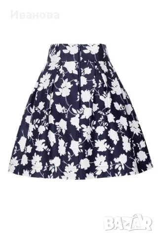 Флорална елегантна пола. Лятна, снимка 4 - Поли - 50140366